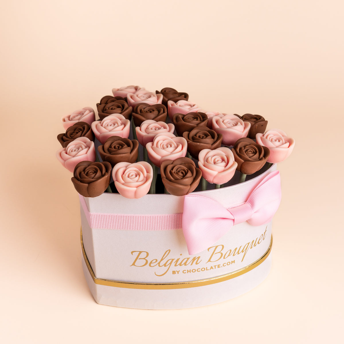 Heart-Shaped Belgian Bouquet™ Chocolate Roses