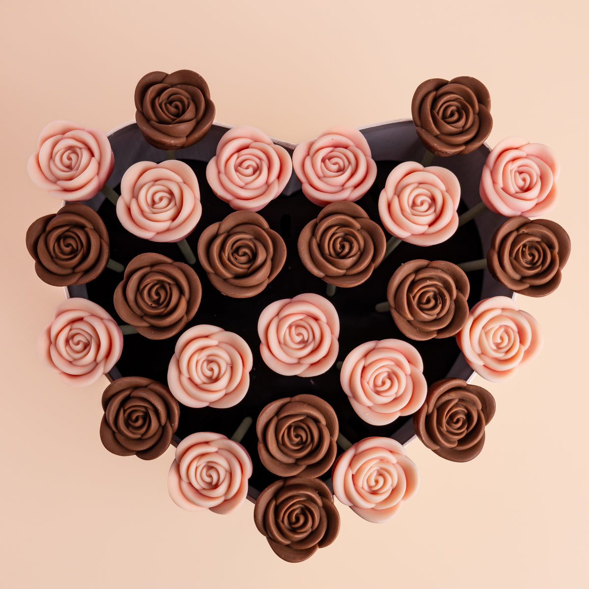 Heart-Shaped Belgian Bouquet™ Chocolate Roses