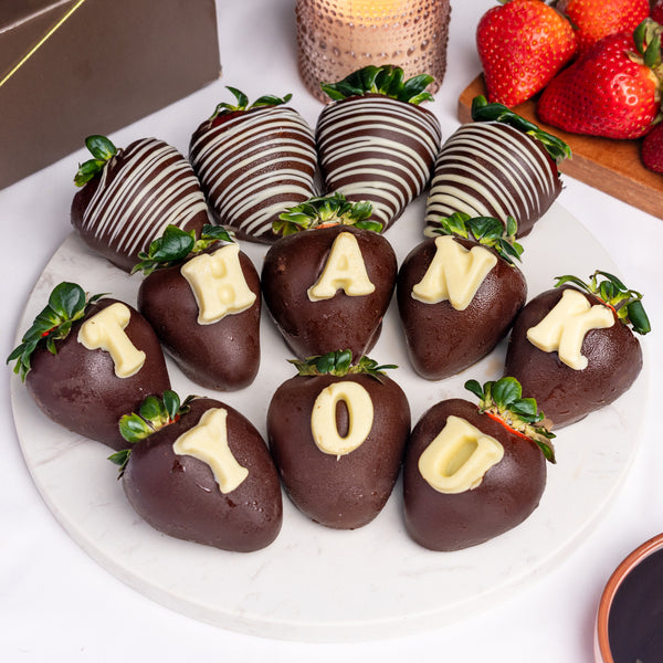 Thank You Hand-Dipped Belgian Strawberries