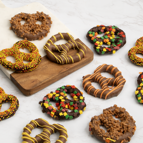 Fall Festival Belgian Chocolate Covered Pretzels